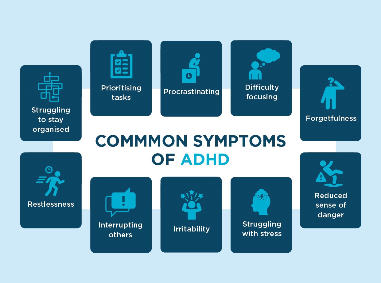 common symptoms of adhd