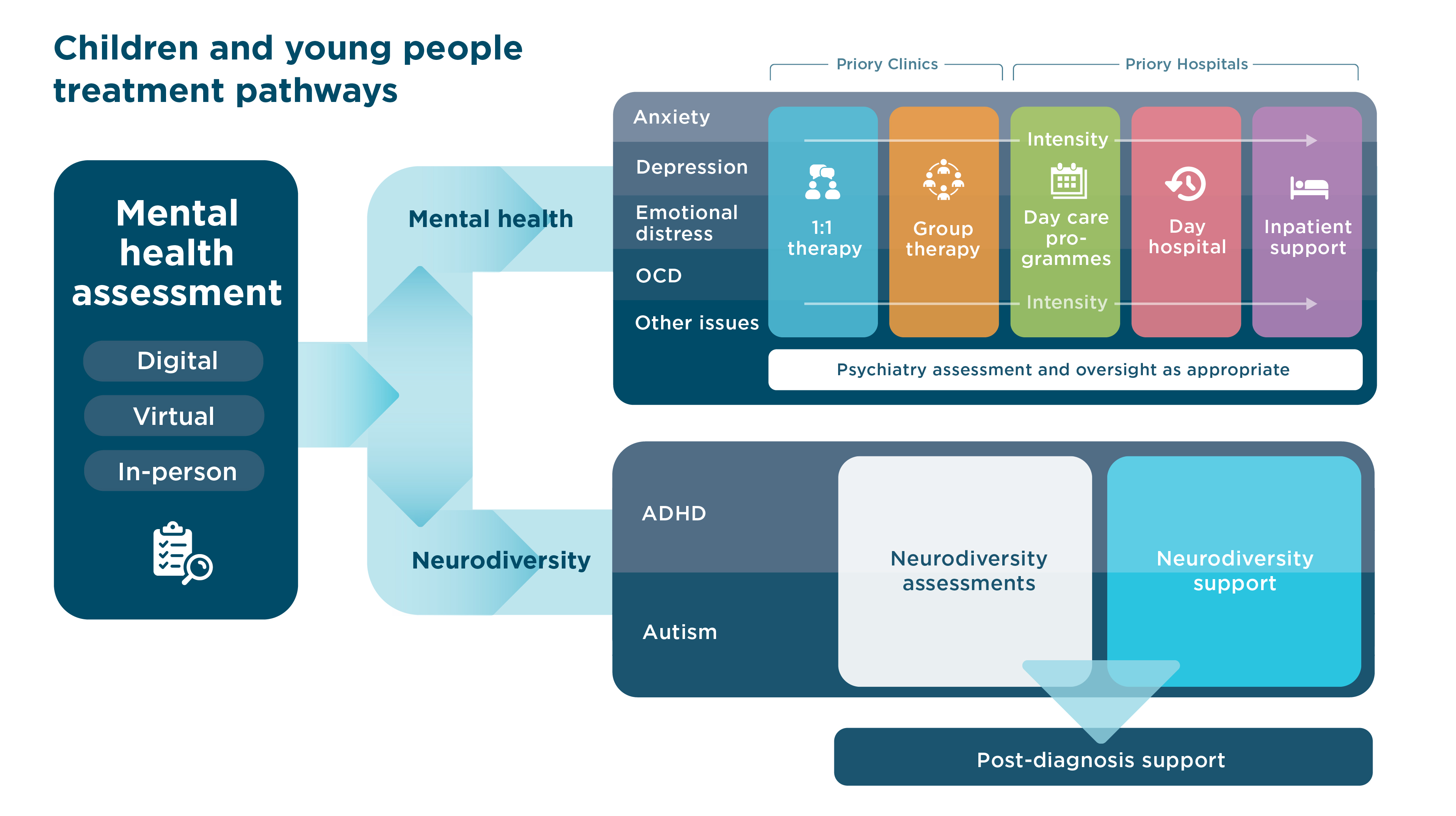 children and young people assessment flow chart