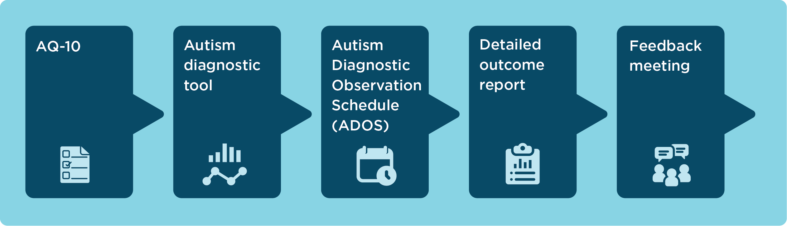 step by step autism test and asessment infographic