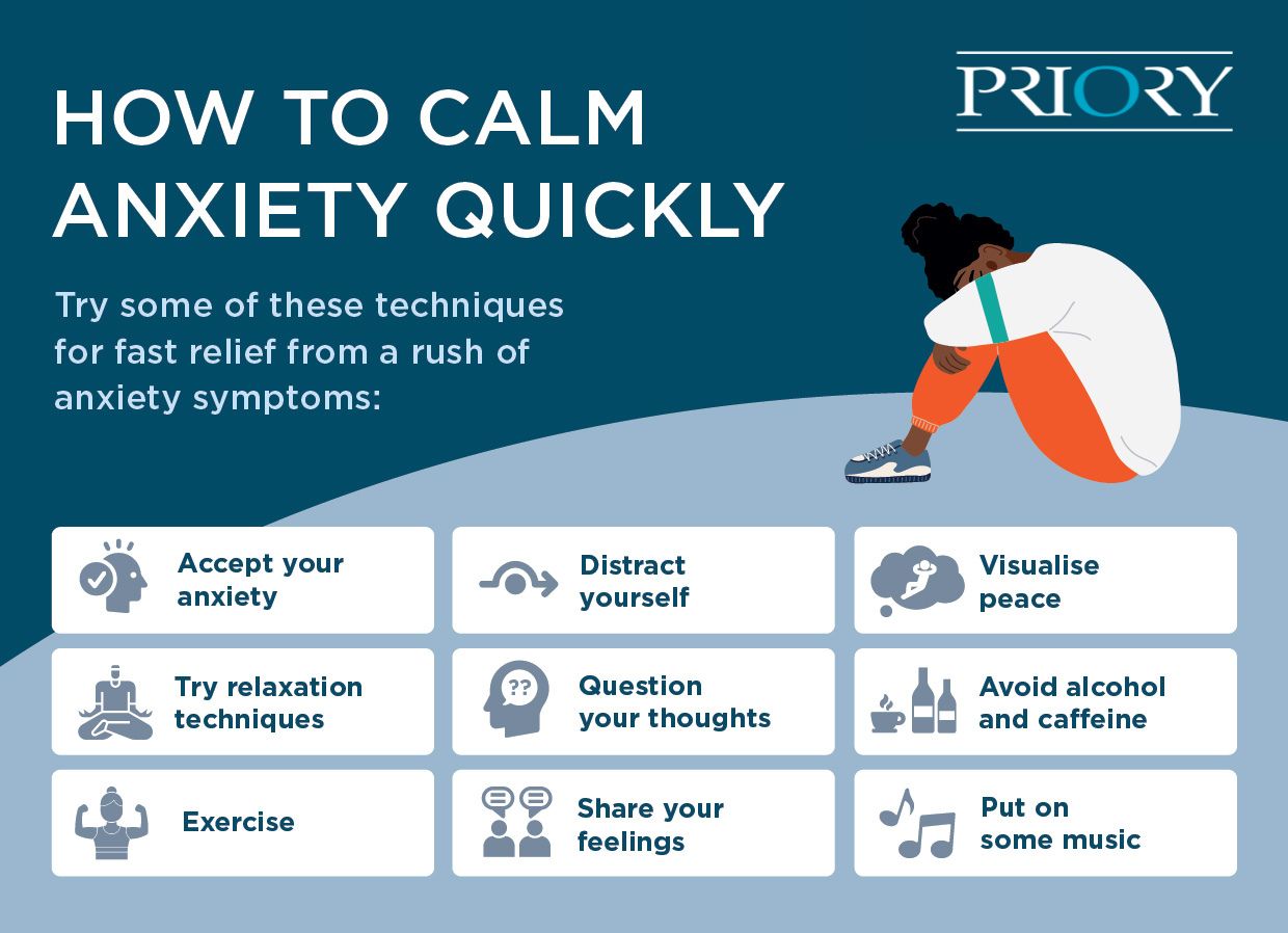 how to calm anxiety quickly tips